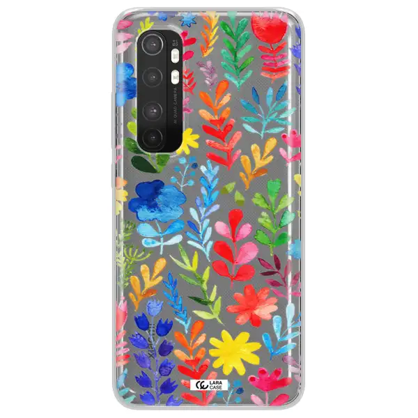Colorful Watercolor Flowers Xiaomi Mi Note 10 Lite Clear TPU Case