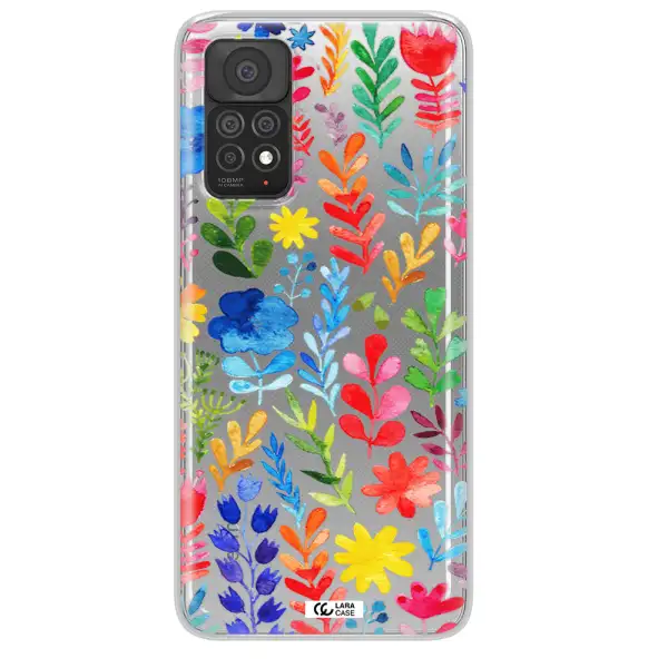 Colorful Watercolor Flowers Xiaomi Note 11 Pro Clear TPU Case