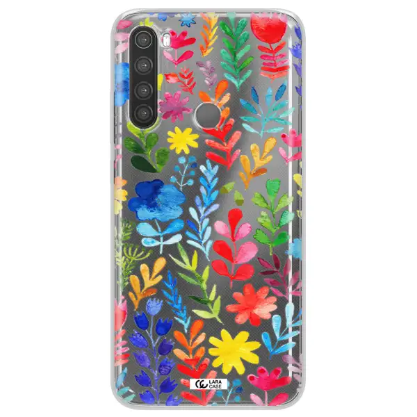 Colorful Watercolor Flowers Xiaomi Note 8 Clear TPU Case