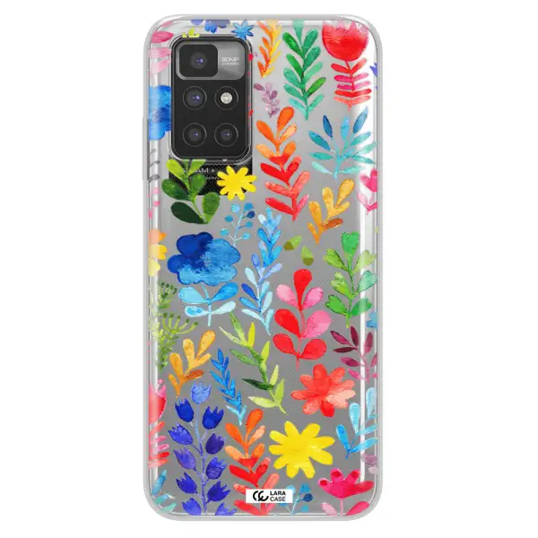 Colorful Watercolor Flowers Xiaomi Redmi 10 Clear TPU Case