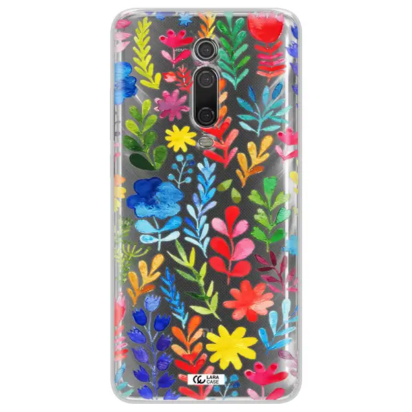 Colorful Watercolor Flowers Xiaomi Redmi K20 Clear Tpu Case