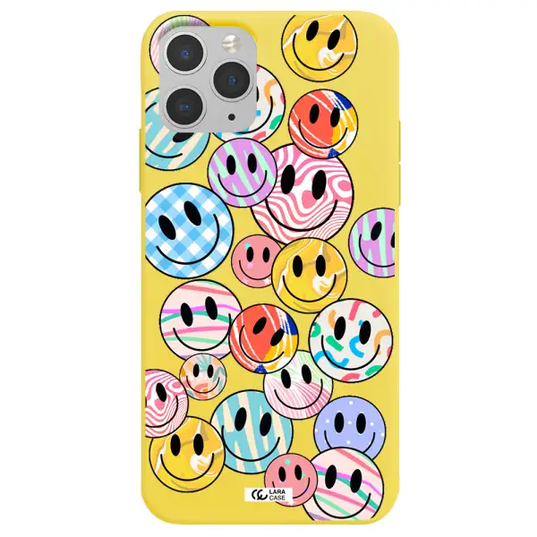 Colorful Smile Apple iPhone 11 pro max Silicone canary yellow Case