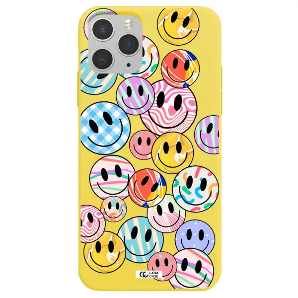 Colorful Smile Apple iPhone 11 pro Silicone canary yellow Case