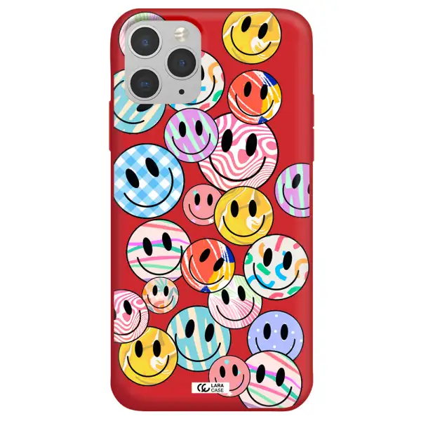 Colorful Smile Apple iPhone 11 pro Silicone Imperial Red Case