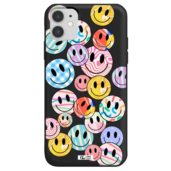 Colorful Smile Apple iPhone 11 Silicone black Case
