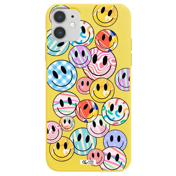 Colorful Smile Apple iPhone 11 Silicone canary yellow Case