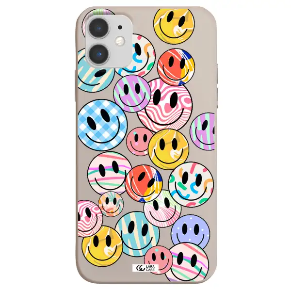 Colorful Smile Apple iPhone 11 Silicone Stone Case
