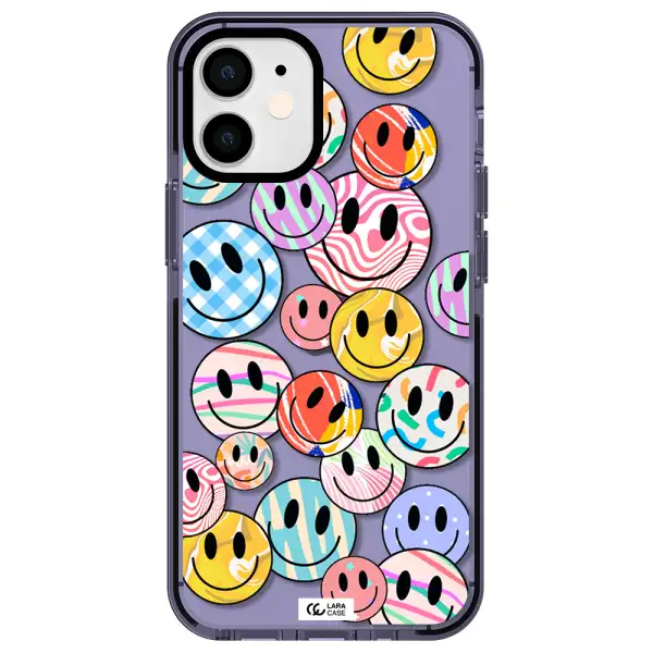 Colorful Smile Apple iPhone 12 mini impact Lilac Case