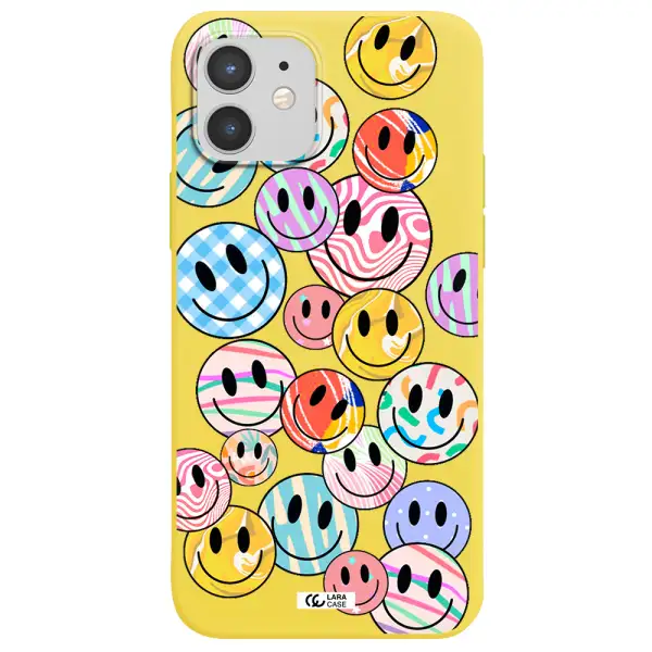Colorful Smile Apple iPhone 12 mini Silicone canary yellow Case