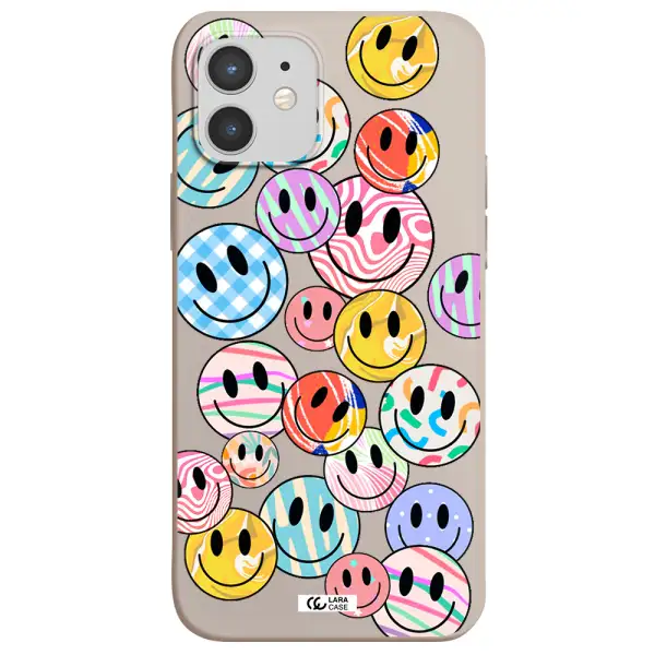 Colorful Smile Apple iPhone 12 mini Silicone Stone Case