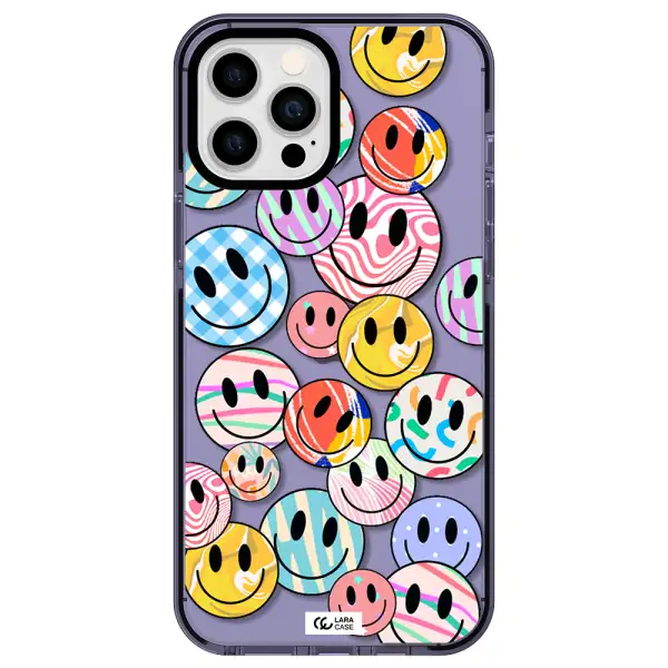 Colorful Smile Apple iPhone 12 pro max impact Lilac Case