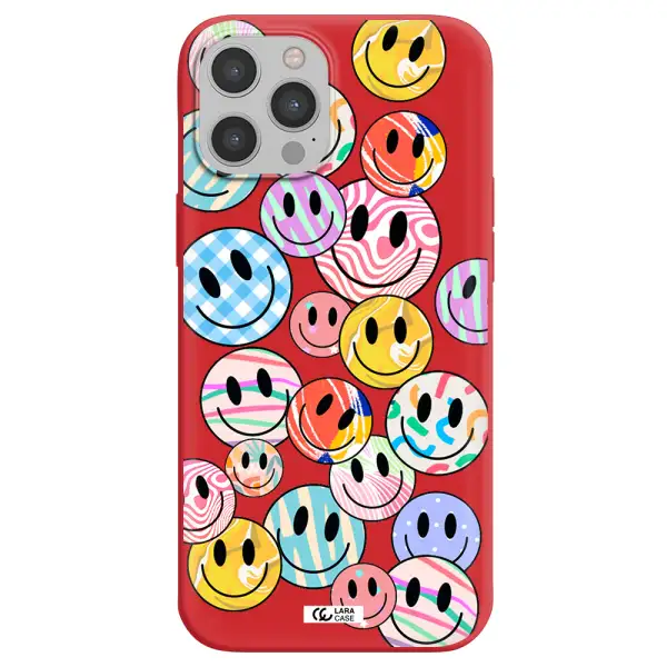 Colorful Smile Apple iPhone 12 pro Silicone Imperial Red Case