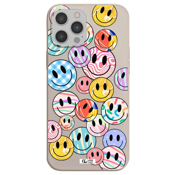 Colorful Smile Apple iPhone 12 pro Silicone Stone Case