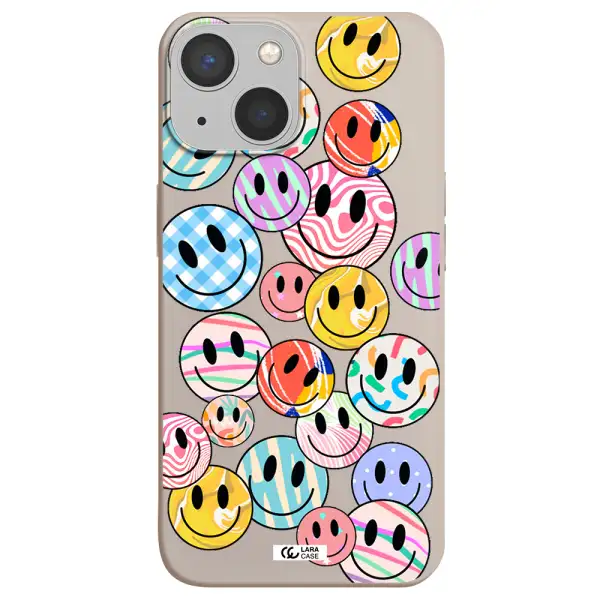 Colorful Smile Apple iPhone 13 mini Silicone Stone Case