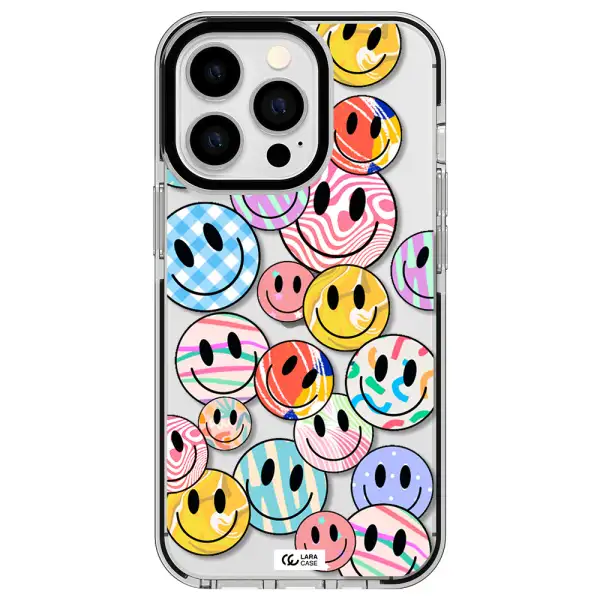 Colorful Smile Apple iPhone 13 Pro impact black border Case
