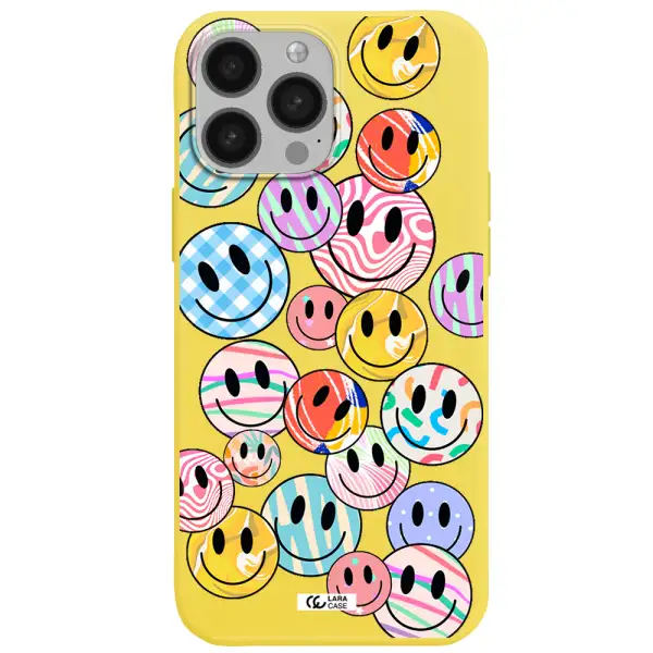 Colorful Smile Apple iPhone 13 Pro Max Silicone canary yellow Case
