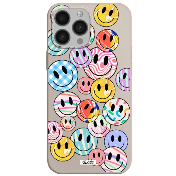 Colorful Smile Apple iPhone 13 Pro Max Silicone Stone Case