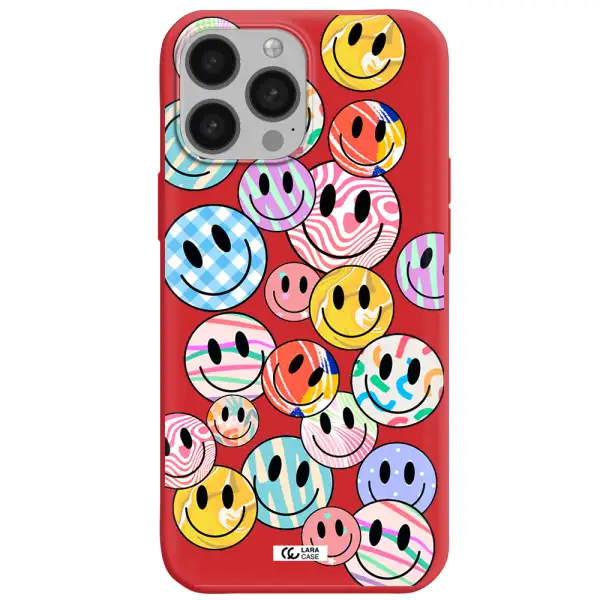 Colorful Smile Apple iPhone 13 Pro Silicone Imperial Red Case