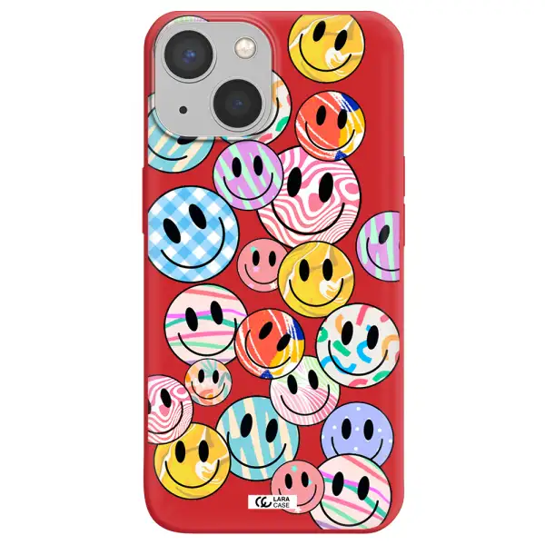 Colorful Smile Apple iPhone 13 Silicone Imperial Red Case