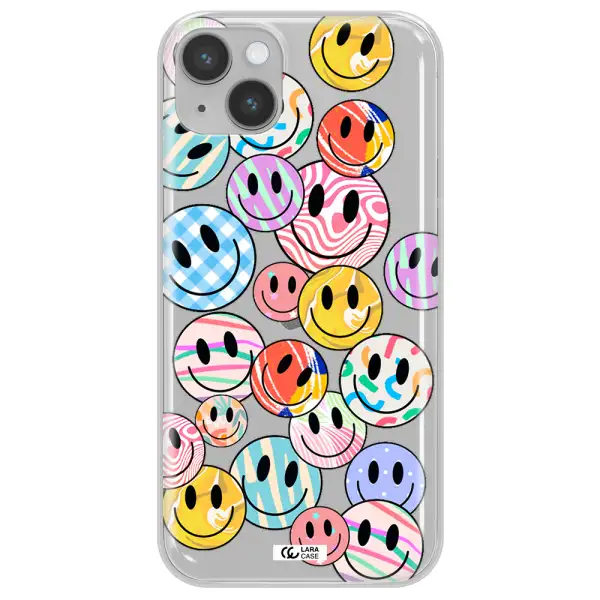 Colorful Smile Apple iPhone 14 plus Clear TPU Case