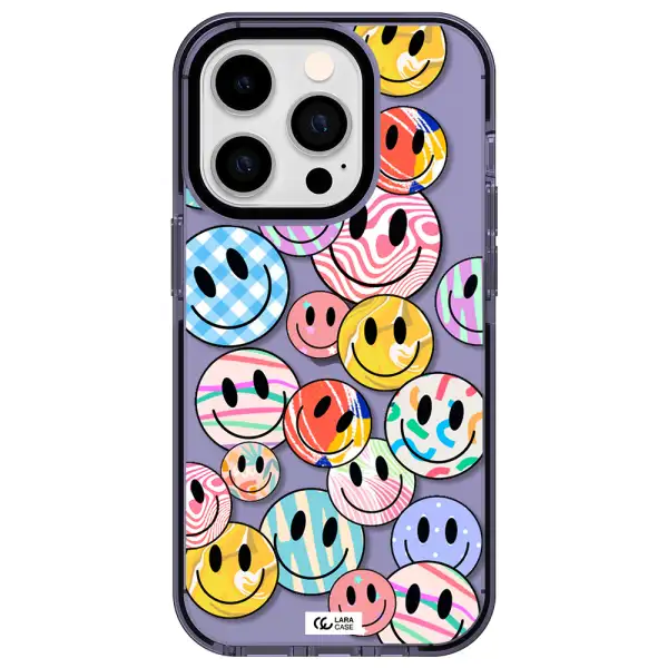 Colorful Smile Apple iPhone 14 pro impact Lilac Case