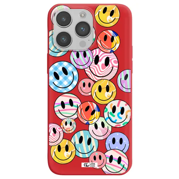 Colorful Smile Apple iPhone 14 pro Silicone Imperial Red Case