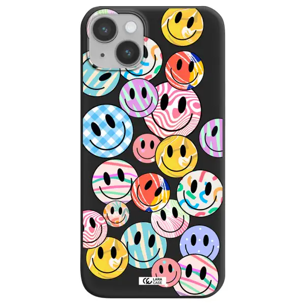 Colorful Smile Apple iPhone 14 Silicone black Case