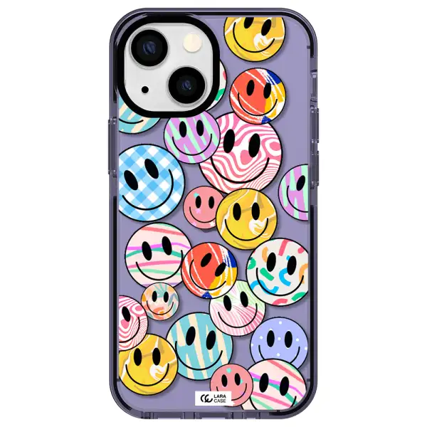 Colorful Smile Apple iPhone 15 impact Lilac Case
