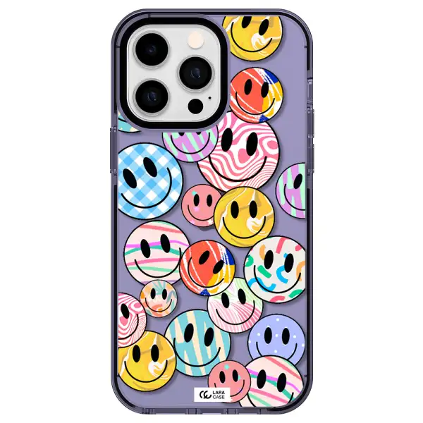Colorful Smile Apple iPhone 15 Pro Max impact Lilac Case