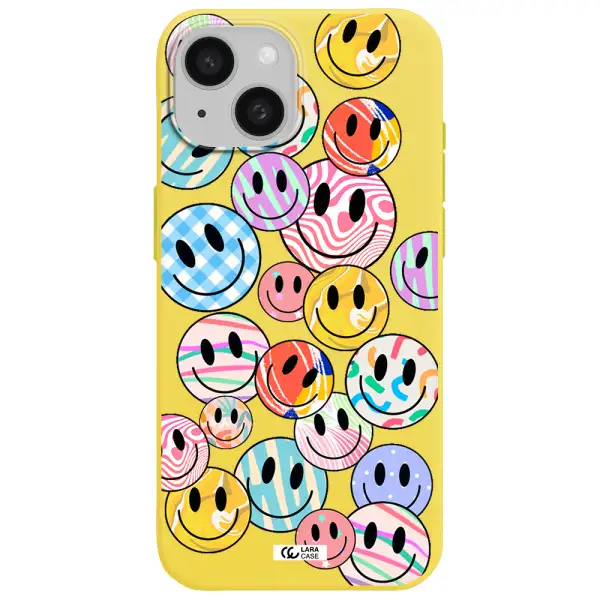 Colorful Smile Apple iPhone 15 Silicone canary yellow Case