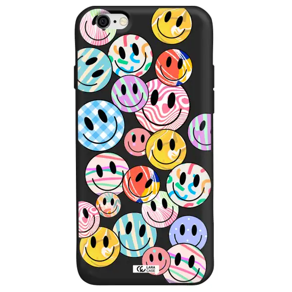Colorful Smile Apple iPhone 6 Silicone black Case