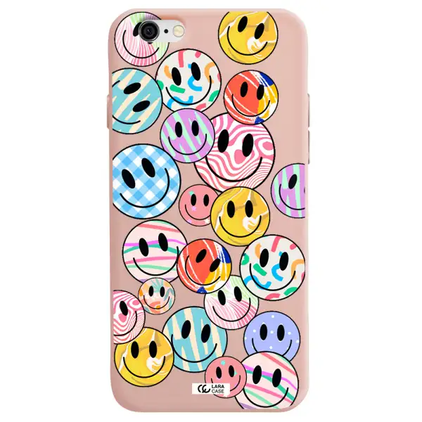 Colorful Smile Apple iPhone 6 Silicone pastel pink Case