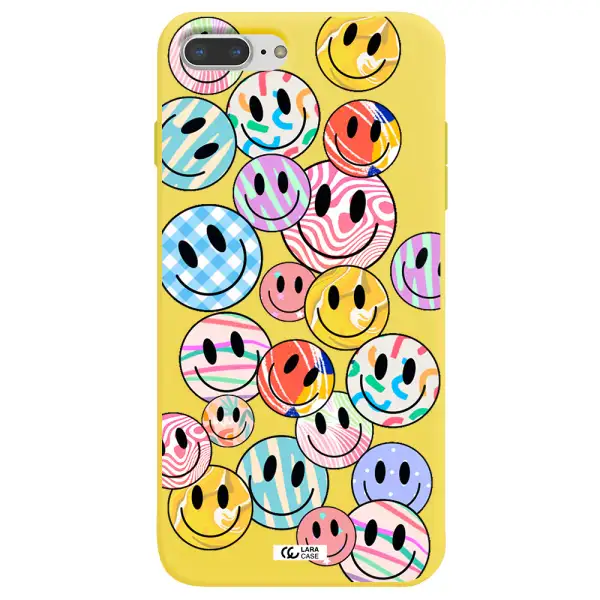 Colorful Smile Apple iPhone 8 plus Silicone canary yellow Case