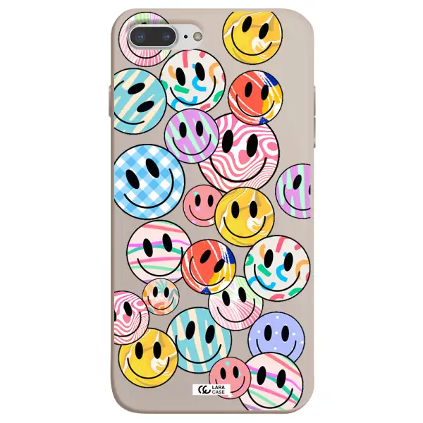 Colorful Smile Apple iPhone 8 plus Silicone Stone Case