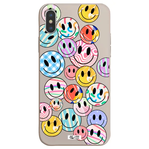 Colorful Smile Apple iPhone XS max Silicone Stone Case