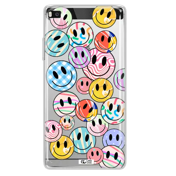 Colorful Smile Huawei P8 Clear TPU Case