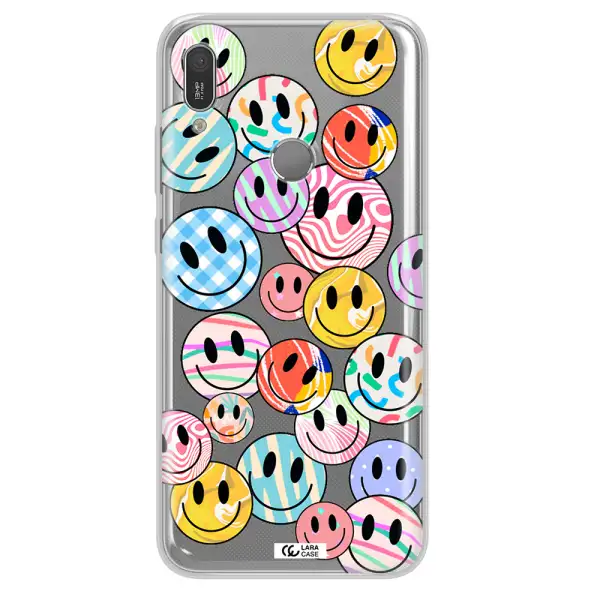 Colorful Smile Huawei Y6 2019 Clear TPU Case