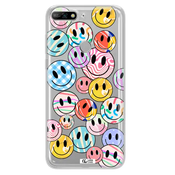 Colorful Smile Huawei Y7 2018 Clear TPU Case