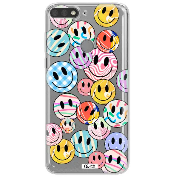 Colorful Smile Huawei Y7 Prime 2018 Clear TPU Case