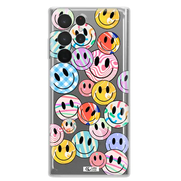 Colorful Smile Samsung S 22 Ultra Clear TPU Case