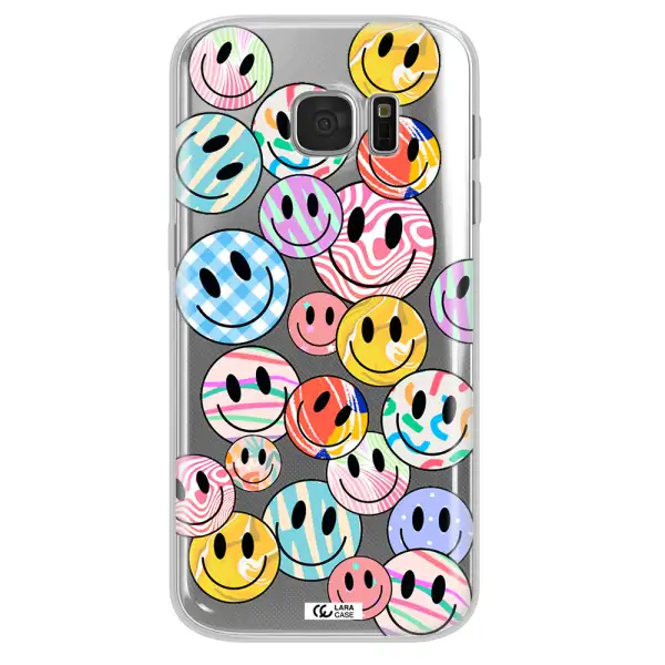 Colorful Smile Samsung S 7 Clear TPU Case