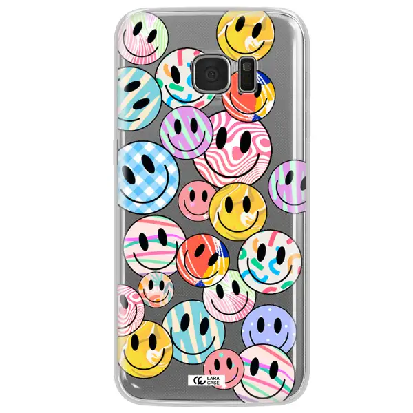 Colorful Smile Samsung S7 Edge Clear TPU Case