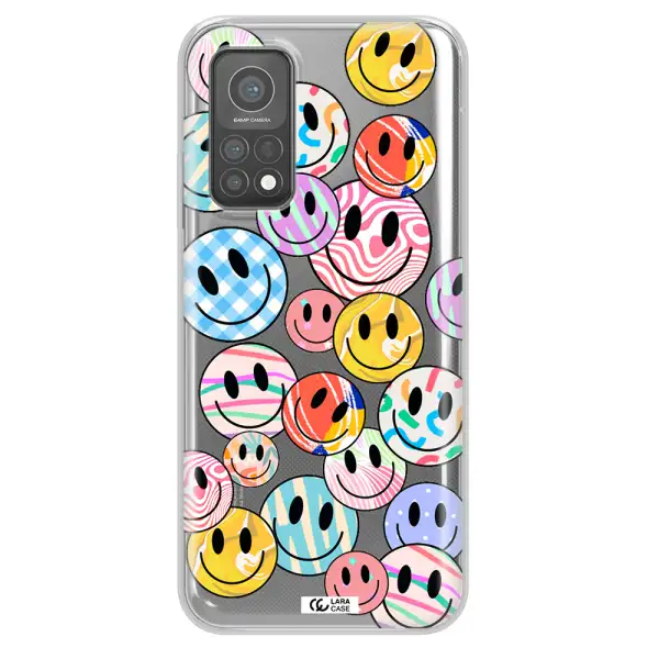 Colorful Smile Xiaomi Mi 10 T Pro Clear TPU Case