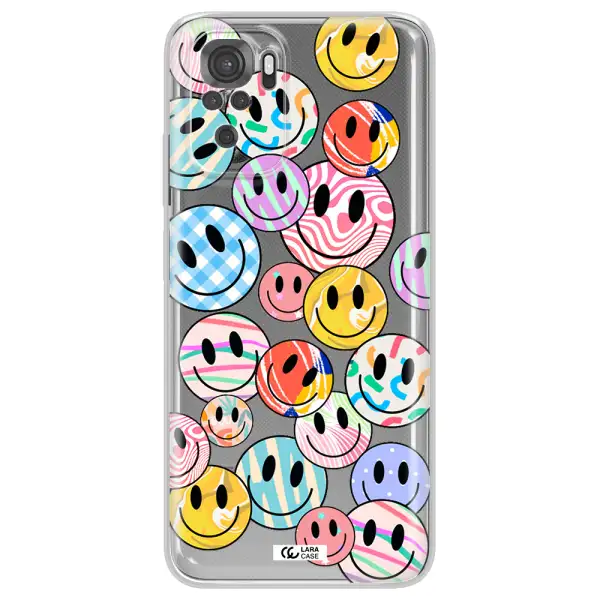 Colorful Smile Xiaomi Redmi Note 10S Clear Tpu Case