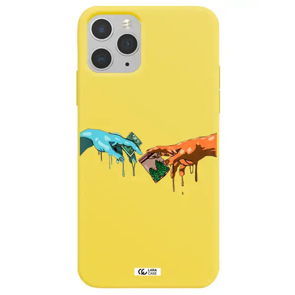 Pass The Weed Apple iPhone 11 pro max Silicone canary yellow Case