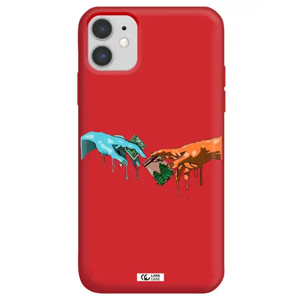 Pass The Weed Apple iPhone 11 Silicone Imperial Red Case