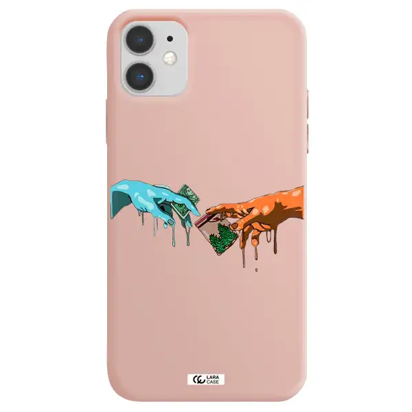 Pass The Weed Apple iPhone 11 Silicone pastel pink Case