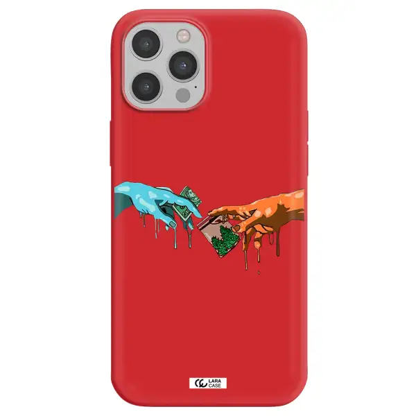 Pass The Weed Apple iPhone 12 pro Silicone Imperial Red Case