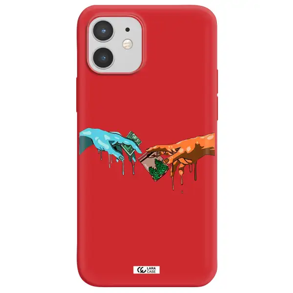 Pass The Weed Apple iPhone 12 Silicone Imperial Red Case