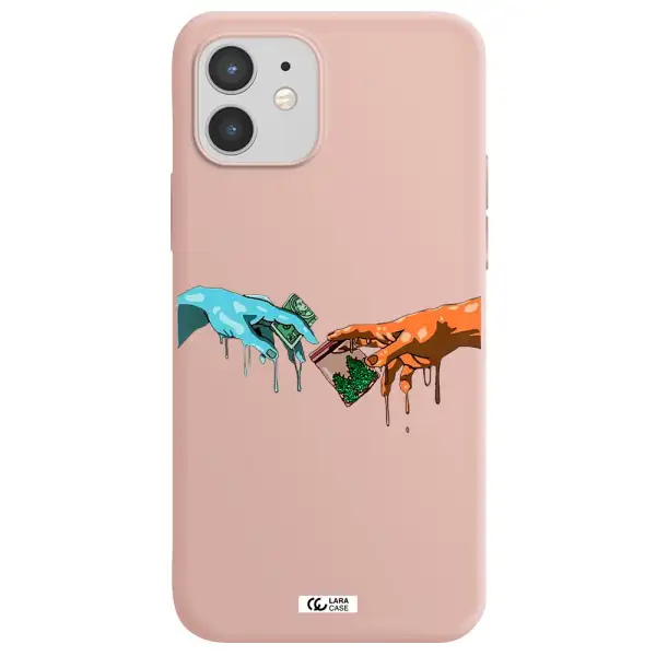 Pass The Weed Apple iPhone 12 Silicone pastel pink Case